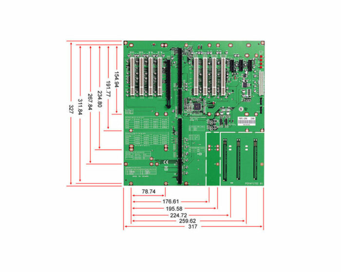 PBPE-13A8 - Industrial PICMG backplane with 13 slots