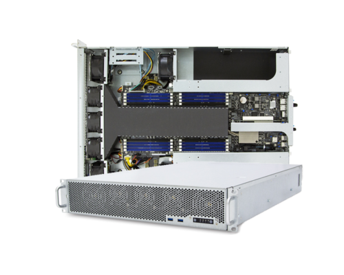 SHARK A.I. 4-GPU dual socket server - 2U 19" GPU computer for machine learning