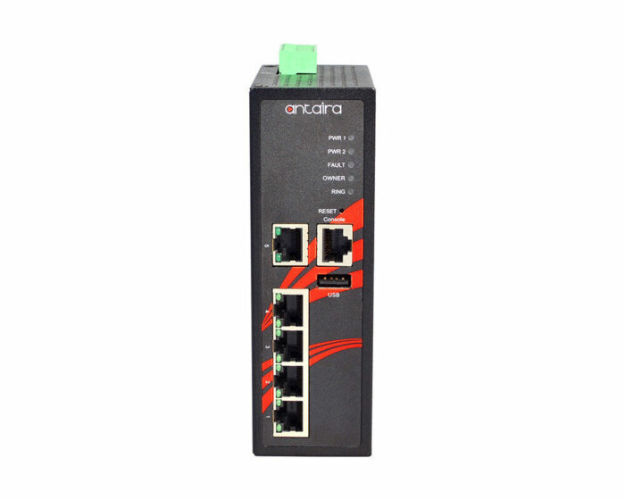 ANT LMX-0500 Serie - Industrielle 5-Port Managed Ethernet Switches für widrige Bedingungen - front