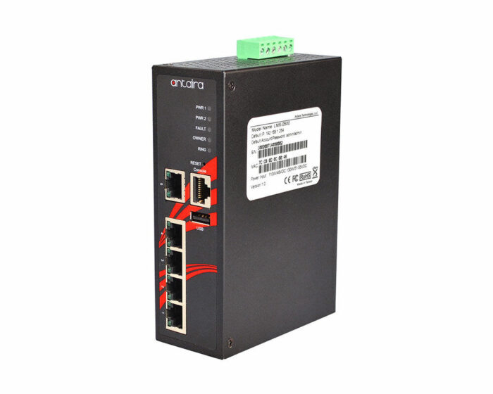 ANT LMX-0500 Serie - Industrielle 5-Port Managed Ethernet Switches für widrige Bedingungen - side