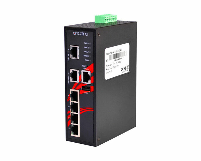 ANT LMX-0600 Serie - Industrielle 6-Port Managed Ethernet Switches für widrige Bedingungen - side