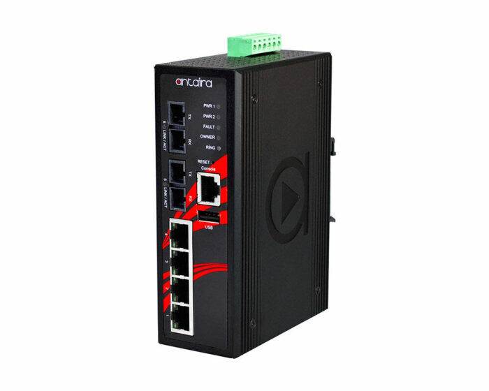 ANT LMX-0602-M Serie - Industrielle 6-Port Managed Ethernet Switches für widrige Bedingungen