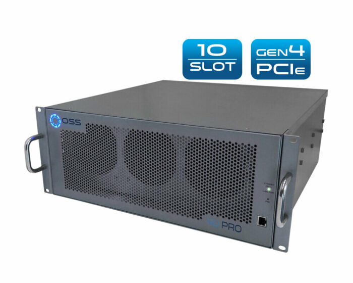 OSS Gen4 4HE Pro 10-Slot - GPU Beschleuniger mit bis zu 10 PCIe 4.0 Steckplätzen