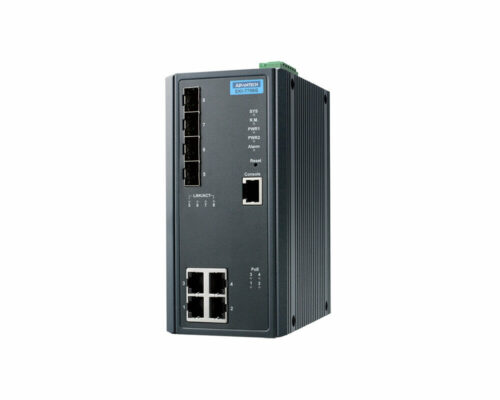 EKI-7708G-4FP - Industrieller 8-Port Unmanaged Gigabit PoE Ethernet Switch mit 4x Gigabit-PoE- und 4x SFP- Ports